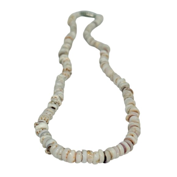 Vintage Puka Tiger Shell surfer Necklace 22 Grams 17" Long - Picture 6 of 17